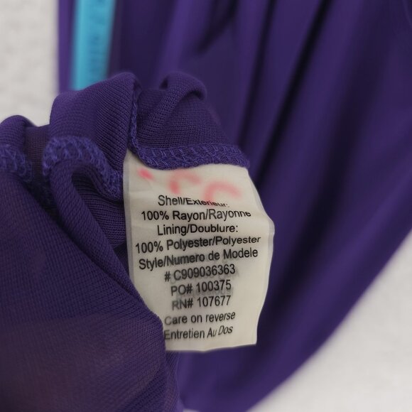 NWT ALICE + OLIVIA Twisted Folded Back Tank Dress Purple Size MEDIUM - Picture 9 of 10